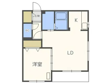 エンシーナ(1LDK/2階)の間取り写真