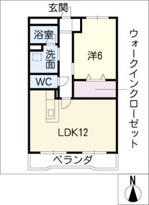 第一辻ビル(1LDK/3階)の間取り写真