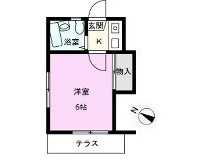 レオパレス東浦和第9(1K/1階)の間取り写真