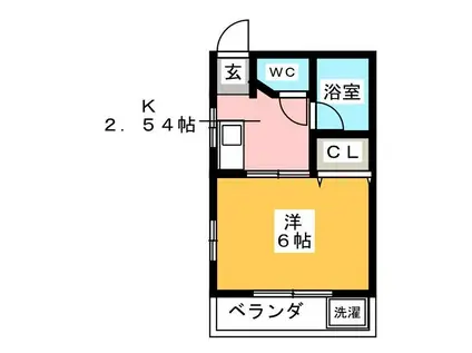 コーポ・サカエ(1K/4階)の間取り写真