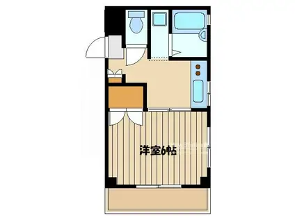 CRCアーバンステージ(1K/3階)の間取り写真