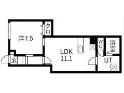 アイリス渋谷(1LDK/1階)の間取り写真