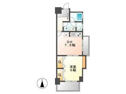イトーピア新栄マンション(1DK/3階)の間取り写真