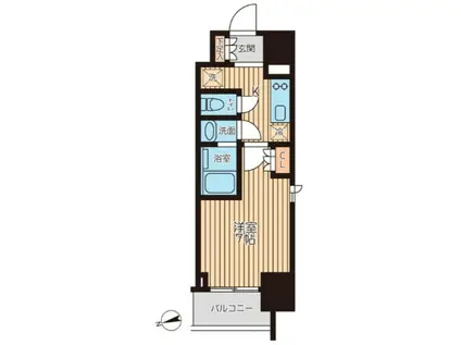 クロスレジデンス蒲田II(1K/3階)の間取り写真