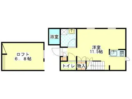 ラ・コルテジャパン(ワンルーム/1階)の間取り写真