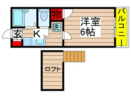 シャトウSMYT(1K/2階)の間取り写真