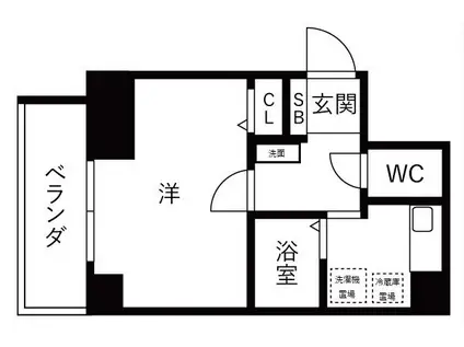 ドゥヴェル甲南(ワンルーム/5階)の間取り写真