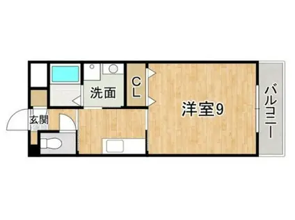 セピアコート(1K/2階)の間取り写真