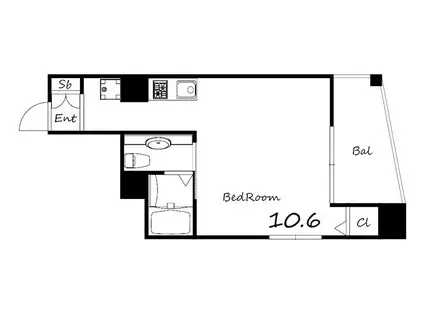 VEINZ SUITA(ワンルーム/6階)の間取り写真
