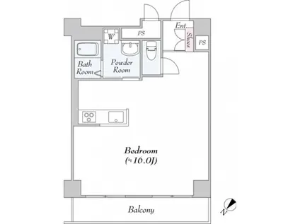 T′S ECO川崎(ワンルーム/3階)の間取り写真