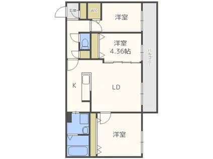 ミュンヘンスクエアII番館(3LDK/2階)の間取り写真