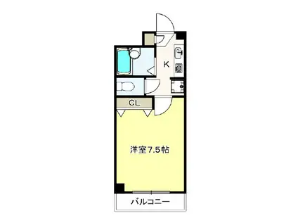 サンアーク向原(1K/2階)の間取り写真