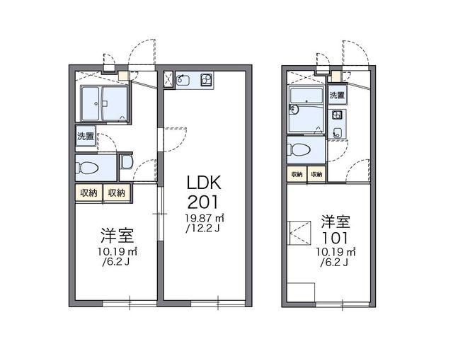 レオパレス東豊田II(1K/1階)の間取り写真