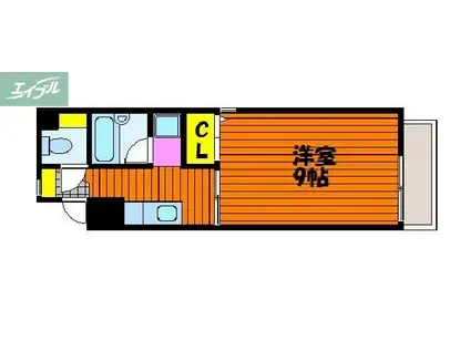 アミスター大供(1K/5階)の間取り写真