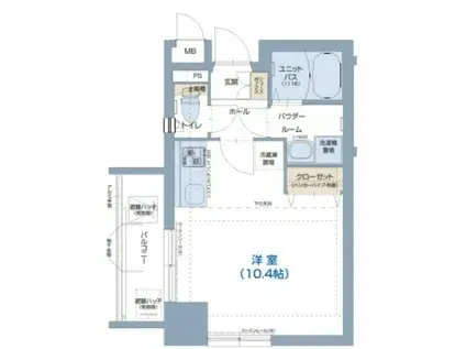 エスディグランツ神戸大開通(ワンルーム/6階)の間取り写真