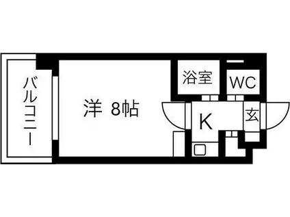 メゾンドセティエーヌ(1K/6階)の間取り写真