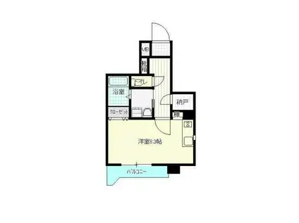 なかよしマンション塩上(ワンルーム/4階)の間取り写真