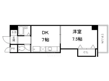 パルカーノ(2LDK/3階)の間取り写真
