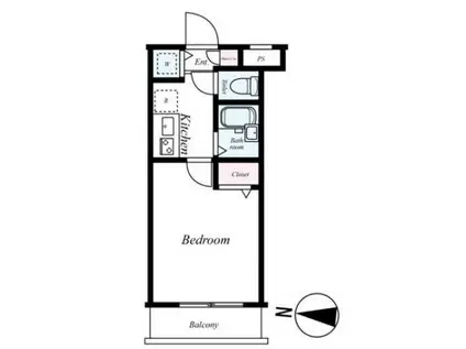 GENOVIA中野・都立家政(1K/3階)の間取り写真