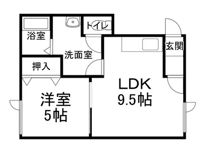 PLAIN(1DK/2階)の間取り写真