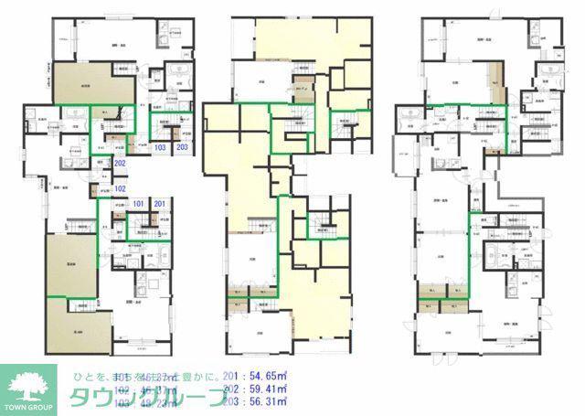 グランオネスト中町(1LDK/1階)の間取り写真