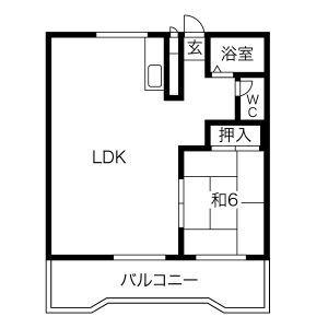 Gフォータン18(1LDK/1階)の間取り写真