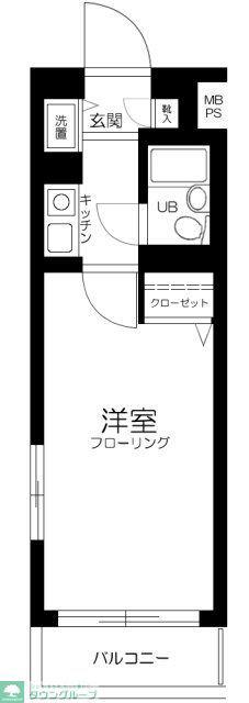 グランドコート八幡山(1K/3階)の間取り写真