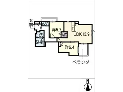 シャトー本郷東館(2LDK/3階)の間取り写真