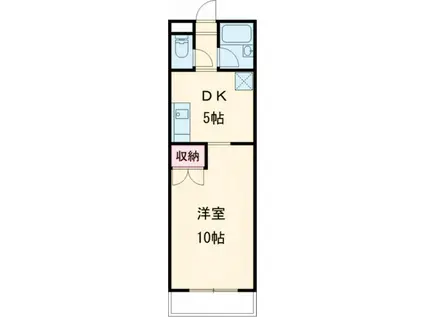 ジョリヴィ安城今池(1DK/5階)の間取り写真