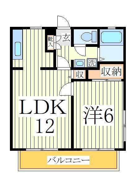 フロイディハイツ(1LDK/2階)の間取り写真