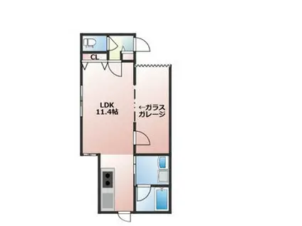 LIVING WITH MOTO(1SK/2階)の間取り写真