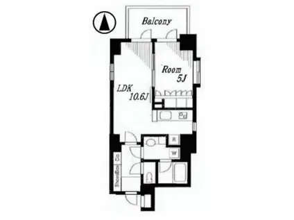 グランアビテ四谷三丁目ステーションフロント(1LDK/3階)の間取り写真