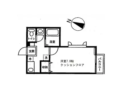 ジュネスコーポ(1K/1階)の間取り写真