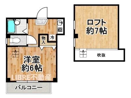 PAFFしまや(1K/3階)の間取り写真