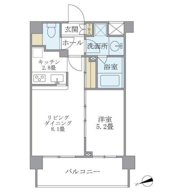 プレミアコンフォート西荻窪(1LDK/2階)の間取り写真