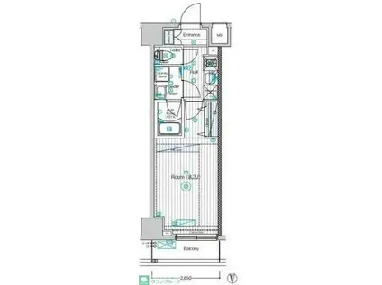 ブライズ亀戸DUE(1K/5階)の間取り写真
