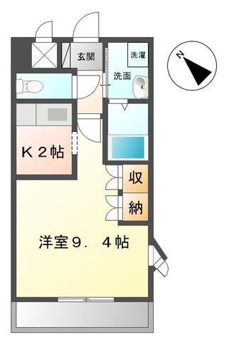 センチュリーM(1K/1階)の間取り写真