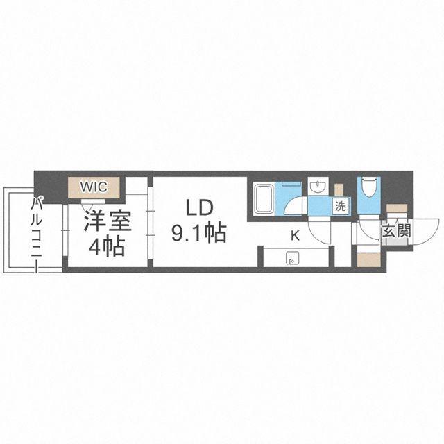 アーバネックス梅田中崎町(1LDK/11階)の間取り写真