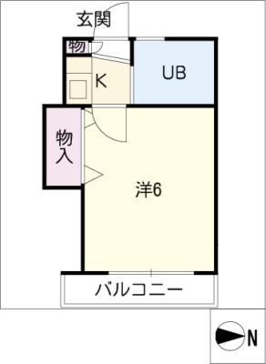 FOUR GREEN JOTO(1K/2階)の間取り写真