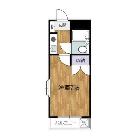 サニーライフ四谷(1K/2階)の間取り写真