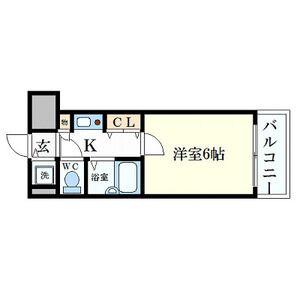 プレサンス梅田西(1K/3階)の間取り写真
