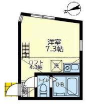 ユナイト追浜ハンプトン(ワンルーム/1階)の間取り写真