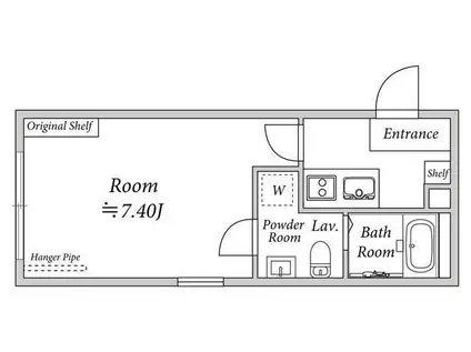 STYLES.N(1K/2階)の間取り写真