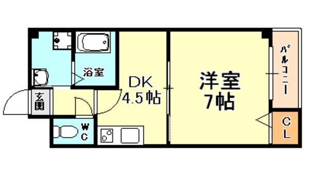 パル・ディ・ナカダ2(1DK/3階)の間取り写真