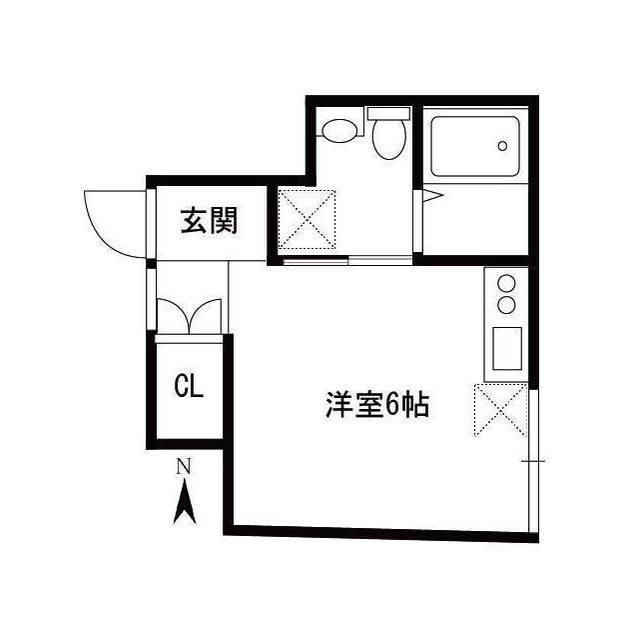 FORTUNA中村橋(ワンルーム/1階)の間取り写真