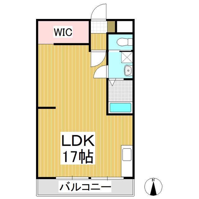 コーポ伝田(1LDK/3階)の間取り写真