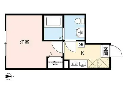 シュスラン大森(1K/3階)の間取り写真