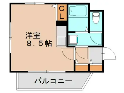 ダイアパレスエクセーブル九州大学前(ワンルーム/10階)の間取り写真