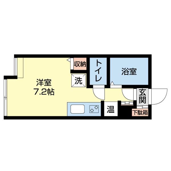 メゾンホワイトA-2(ワンルーム/1階)の間取り写真