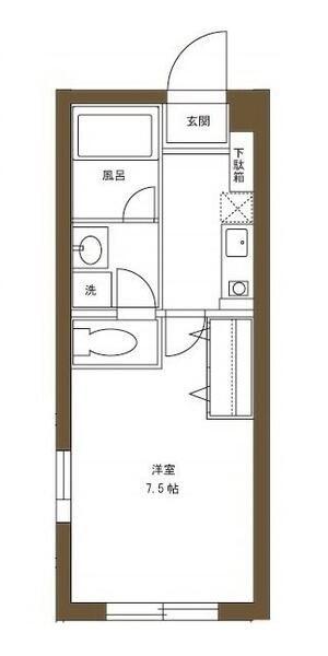 カオパレス22(1K/1階)の間取り写真